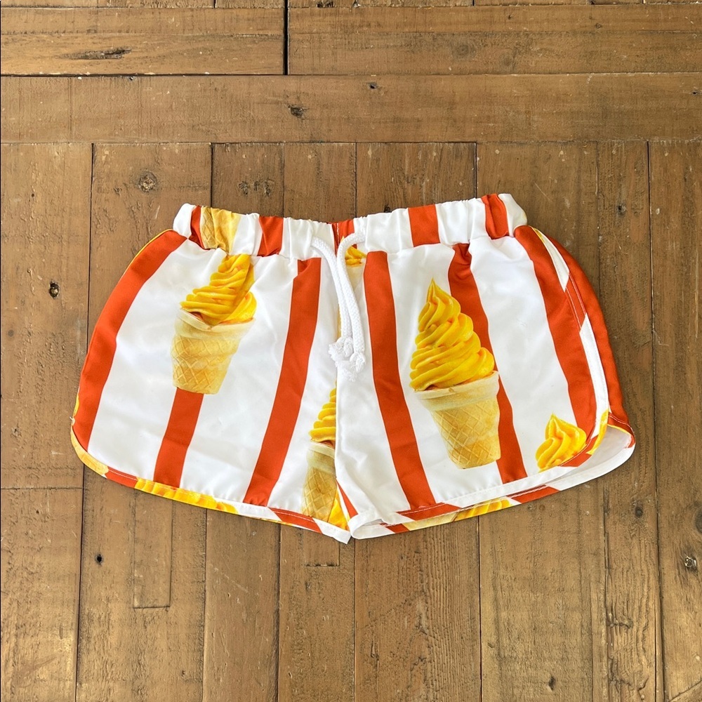 Romey loves lulu ice cream cone stripes swim trunks 2T